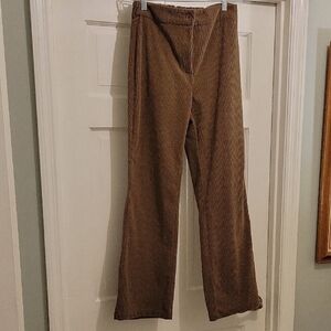 Sincerely Jules Woman's Chocolate Brown Corduroy Wide Leg Pants Size S